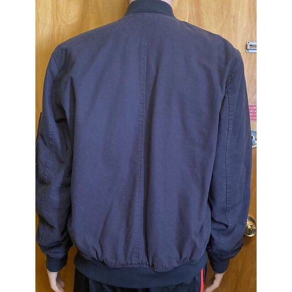 Aéropostale Bomber Gray Jacket - Sherpa Lined - Zipper Closure - Size L - Picture 3 of 14